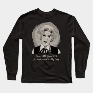 Watercolor Mrs V BW - Original Artwork Long Sleeve T-Shirt